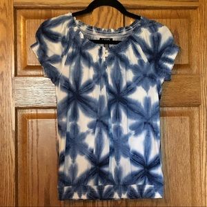 Chaps blue & white top